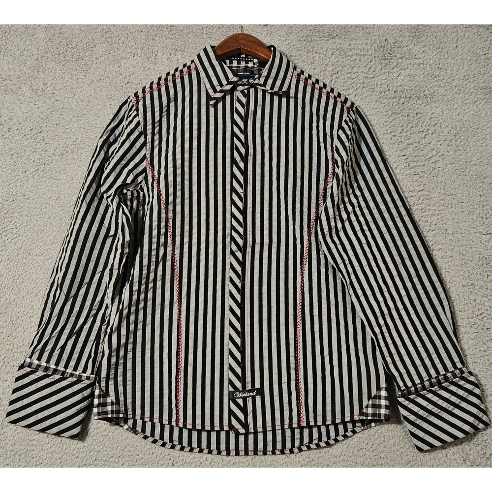Scott Weiland English Laundry Striped Button Down Shirt Long Sleeve Men's‎ Small